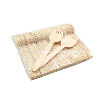 Party flatware birch wood cutlery spork